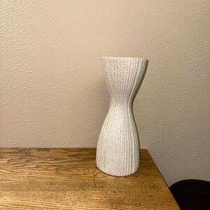 Elegant White Textured Candle Holder/ Plant stand